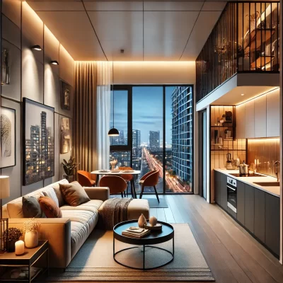 Orta büyüklükte bir apartman dairesi.